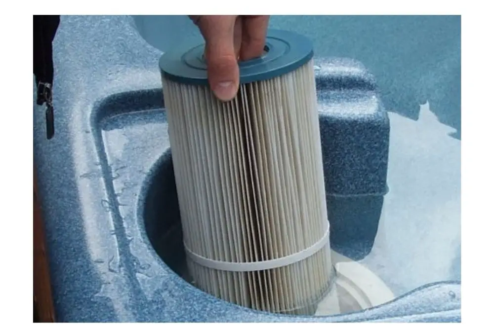 dirty hot tub filter